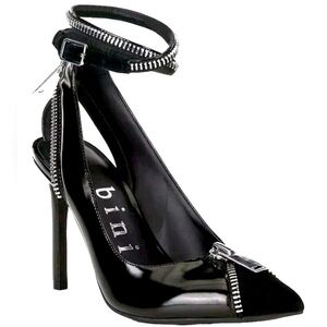 Gianni Bini Tatum Suede Zipper Detail Cut-Out Pumps In Black Color (Size 6.5M)